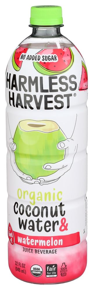 Harmless 32 oz Harvest Organic Coconut Water With Watermelon