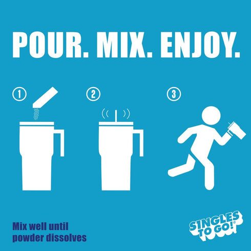 Pack 3 6 18 ICEE Blue Raspberry Singles To Go - of - Powdered Drink Mix - Zero Sugar - Sticks Per Box - Servings