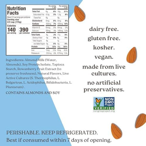 Kite Hill 16 OZ Plain Unsweetened Greek Syle Yogurt