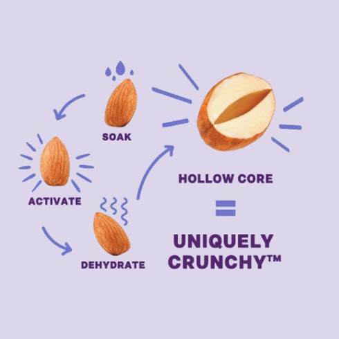 4oz (6 Pack, Daily Crunch Sprouted Almonds and Dehydrated nuts for a Unique Crunch, Keto Friendly, Non-GMO Zero Seed