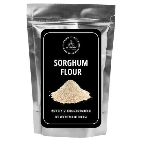 Naturevibe Botanicals Sorghum Flour 5 lb | 100% Whole Grain Gluten-Free Flour