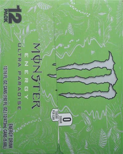 16 (Pack 12) Monster Energy Ultra Paradise, Sugar Free Energy Drink, Ounce