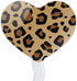 Set of 6 Leopard Print Animal Spots Heart Love Cupcake Picks Toppers Decoration