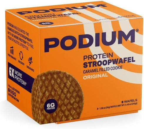 PODIUM Protein Stroopwafel 8 Count (Caramel)