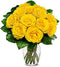 From You Flowers - One Dozen Yellow Roses with Glass Vase |