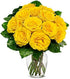 From You Flowers - One Dozen Yellow Roses with Glass Vase |