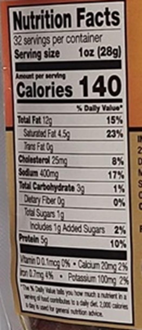 Sugar River 2lbs Meat Snack Links Sticks Ends & Pieces, (Hot Snack Stick, NOT vacuum sealed)