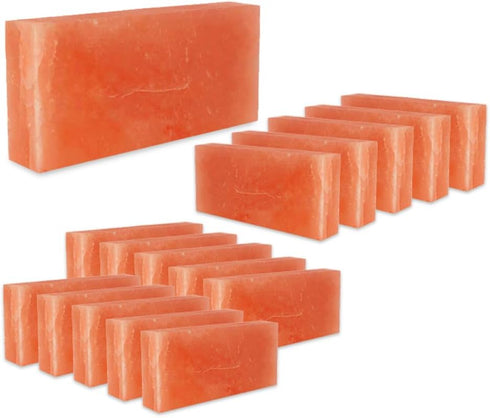 Generic 8" 4" 1" Pack 2 Himalayan Rock Salt Blocks Size x x for feet | Himalayan Salt Foot Detox Or Detoxer Block
