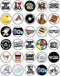30 Edible Cupcake Toppers – 80's Retro Party Themed Collection of Uncut Edible Cake Decorations on Wafer Sheet