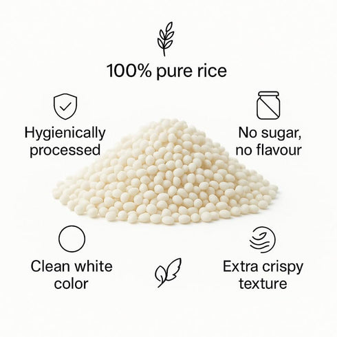 MINIMAL 8 oz (224 Rice Crispy g) Unflavoured, Crunchy & Light | Ideal for Baking, Chocolate, Energy Bars & Desserts