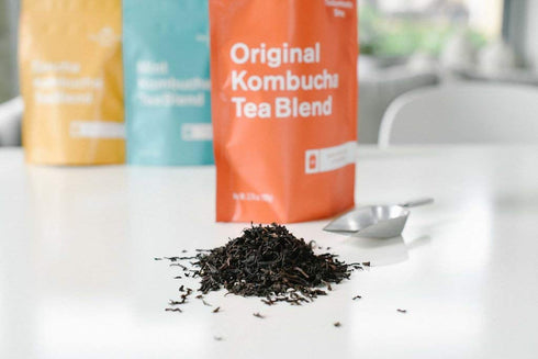 10 The Kombucha Shop - Original - Organic Black & Oolong Loose Leaf Tea Blend - Makes Gallons of Kombucha Tea