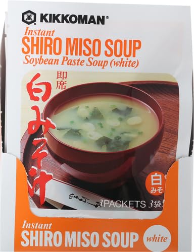 3 1.05 oz Kikkoman Instant Shiro Miso Soup, ct