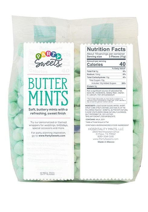 2.75 350 Party Sweets Mint Green Buttermints, Pound, Appx. pieces from Hospitality Mints