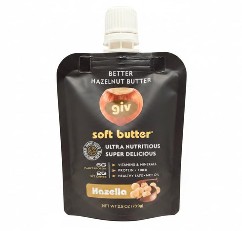 Organic Classic Decadent Hazelnut Butter Spread with Cacao - All Natural, No Added Sugar, Monk Fruit Sweetener, MCT