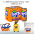 6pack 330ml/each Original European FANTA Orange Flavor Soda Soft Drink- With FANTA Sticker