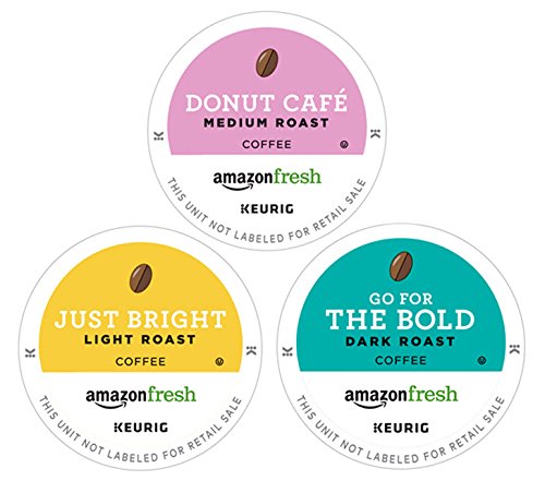 Amazon Fresh AmazonFresh 60 Ct. Coffee Variety Pack, 3 Flavors, Keurig K-Cup Brewer Compatible