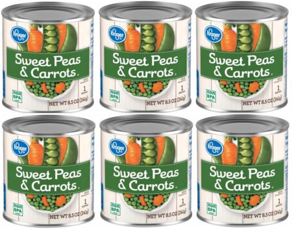 Generic Sweet Peas & Carrots (Pack Of 6 Cans) 8.5 oz. Each