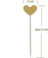 WARMBUY 50 Pack Gold Glitter Cupcake Toppers with Sticks for Baby Bridal Shower Birthday Party (Heart)