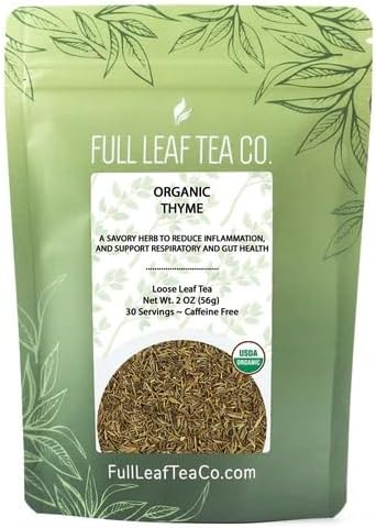 Organic Thyme Loose Leaf Tea - 2oz Bag (Approx. 30 Servings) |