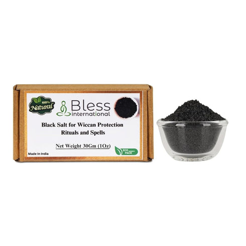 1 Oz(Ounce) Bless International Black Salt for Wiccan Protection Rituals and Spells
