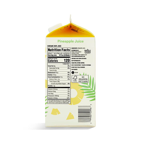365 by Whole Foods Market 52 Oz , Pineapple Juice, Fl