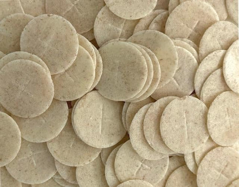 Altar Bread 1 3/8" Whole Wheat Cross Design 200 Communion Hosts