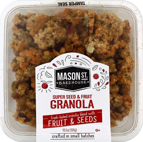 Mason Street Bakehouse 10.5oz , Super Seed Granola Tub