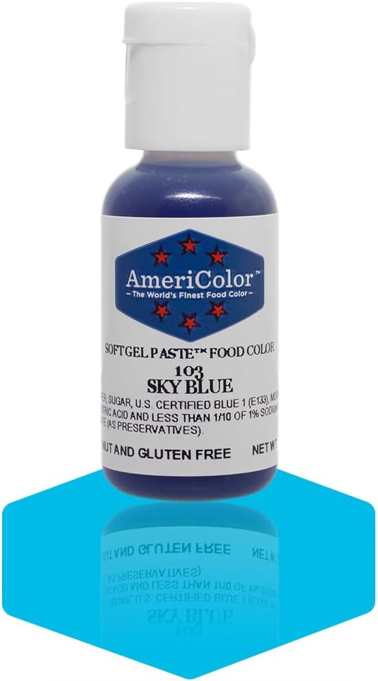 Americolor Soft Gel Paste Food Color, Sky Blue, .75-Ounce