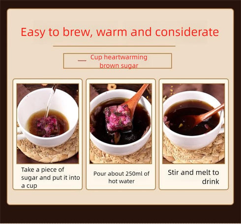 TURNWIST sugar,8.81 (250 Handmade brown sugar cubes, Black sugar, rose brown ounces grams), red rose flavor