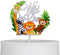 Wild One Cake Topper Safari Jungle Decor, Woodland Animals Cake Decorations for Baby Shower Birthday Party