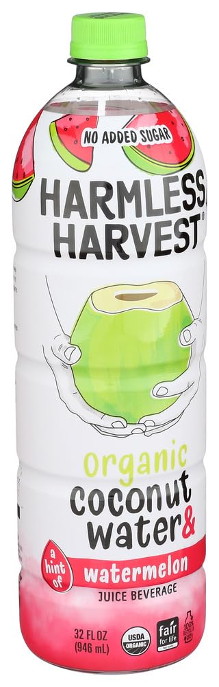 Harmless 32 oz Harvest Organic Coconut Water With Watermelon