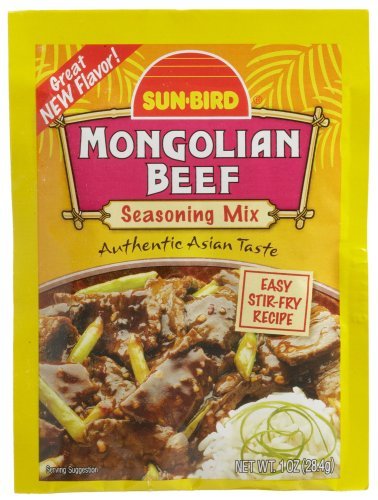 SUNBIRD Sun Bird Seasoning Mix, Mongolian Beef, 1-Ounce Packets (Pack of 24) by