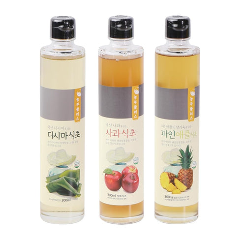 Farmer Plus 300ml 10oz Korean Apple Fermented Vinegar Juice Salad Dressing Cooking (Apple Vinegar)