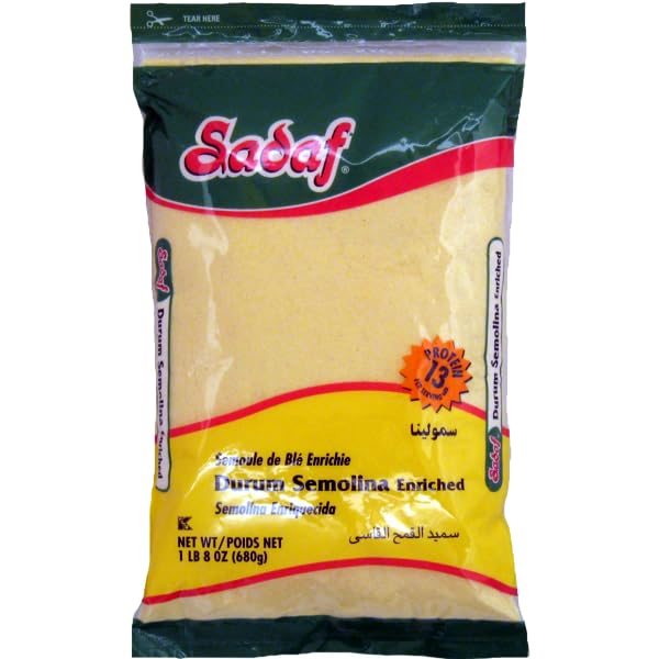 Sadaf Durum Semolina Fine - Enriched Durum Semolina for Cooking & Baking