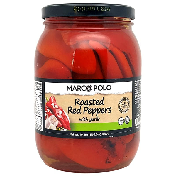 Raykush Art MARCO POLO Roasted Peppers with Garlic 50oz Glass Jar