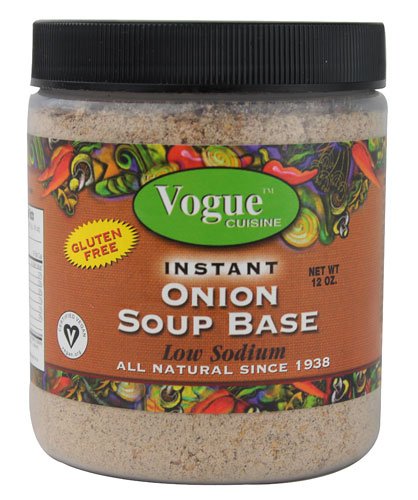 Vogue Cuisine Onion Soup & Seasoning Base, 12 oz - Low Sodium, Gluten Free