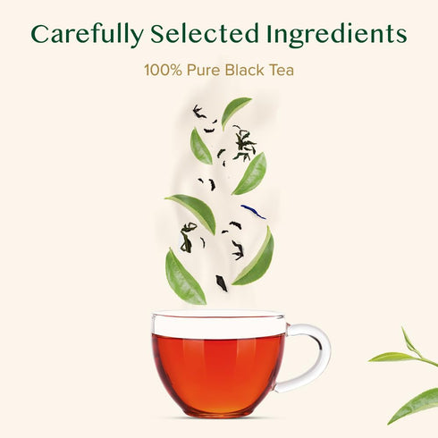 (100 VAHDAM, Exotic Darjeeling First Flush Tea Leaves Black Tea Bags) High Caffeine, Non GMO, Gluten Free | Aromatic