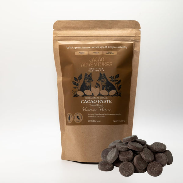 Cacao Adventures Ceremonial Cacao | Tropical Desert Peru 100% Pure Raw Cacao