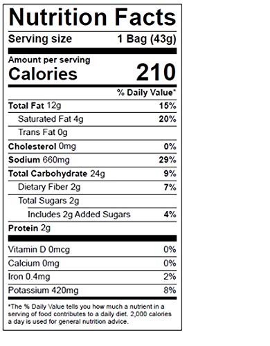 Ballreich's 1.5oz (Pack 6) Ballreich Snack Food Company Marcelled Potato Chips (Salt & Vinegar)