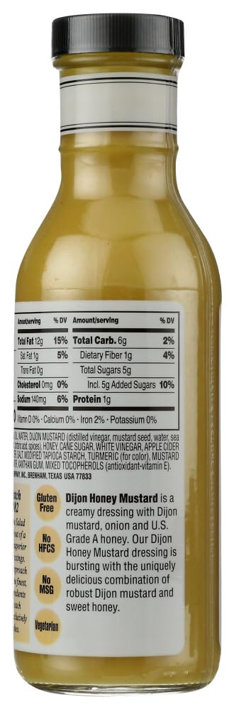 (355ml) Briannas Home Style Dijon Honey Mustard Dressing by Brianna's