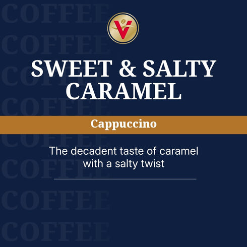 42 Count, (Packaging Victor Allen's Coffee Sweet and Salty Caramel Flavored Cappuccino Mix, Single Serve K-Cup Pods