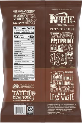 13 (Pack 2) Kettle Brand Foods, Chip Potato Sea Salt, Ounce