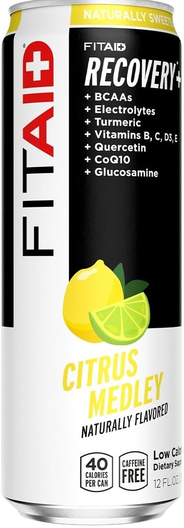 FITAID, Number 1 Post-Workout Recovery Drink, Contains BCAAs, Glucosamine, Omega-3s, 40 Calories,