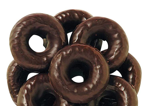 (3LB) Bayside Candy Chocolate Raspberry Rings - Dark Chocolate Covered Raspberry Jell Rings - Jelly Rings