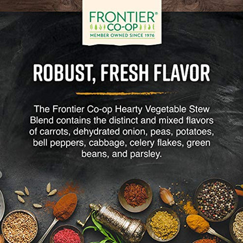1lb, Frontier Co-op Hearty Vegetable Herb Blend for Stew, Kosher - Mixed Dried Vegetables For Soup, Stir Fry, Ramen