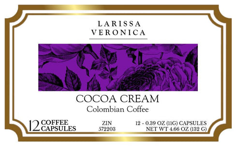 Larissa Veronica (12 572203) 3 Pack Cocoa Cream Colombian Coffee (Single Serve K-Cup Pods) (Gourmet, Naturally