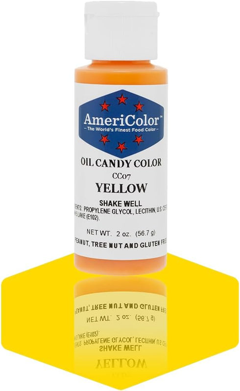 AmeriColor Candy Oil Food Color, 2-Ounce, Yellow