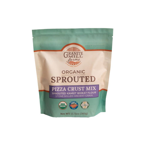 Granite Mill Farms Sugar Free Sprouted Organic Pizza Crust Mix, 360 grams, 12.7 Ounce (Pack