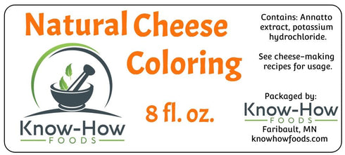 Eugurt (8 oz.) Natural Coloring for Cheese (Annatto; double strength) from Know-How Foods fl.