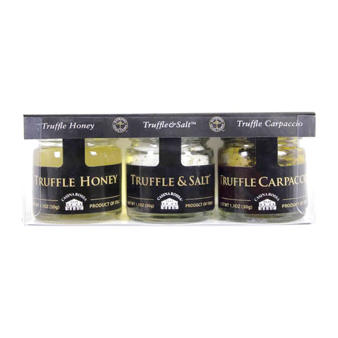 RITROVO SELECTIONS Pack: 3 1 oz. Casina Rossa Truffles Trio Truffle Carpaccio - Truffle Honey - Truffle & Salt, x
